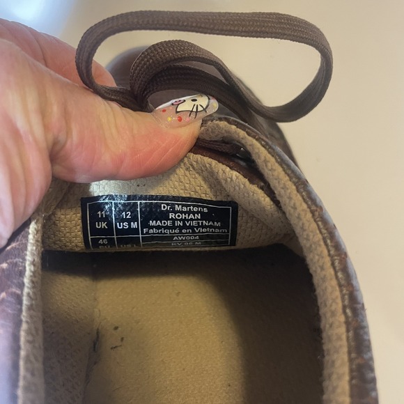 Dr. Martins Shoes Men's Size 12 Brown Leather Rohan Oxford Lace Up Chunky - Picture 4 of 5